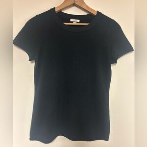 J Crew 100% Cashmere Black Short Sleeved Women’s Sweater Size S Luxury